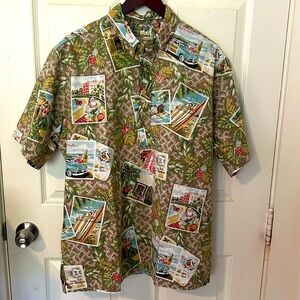 Reyn Spooner Vintage Christmas Aloha Shirt- L